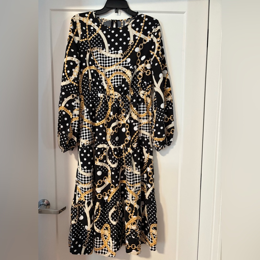 Women’s chain printed maxi dress